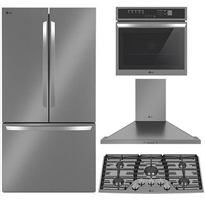 3D model LG kitchen appliances