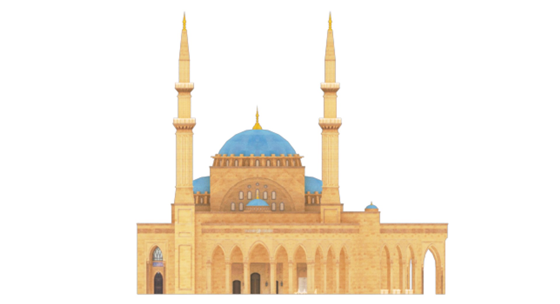 Al-Amin Mosque 3D model - TurboSquid 1794494