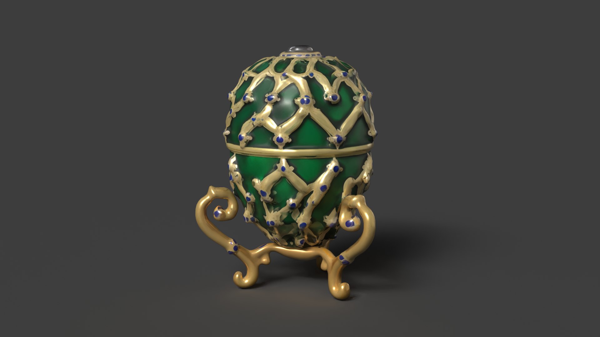 Russian Faberge Egg 3D Model - TurboSquid 2296252
