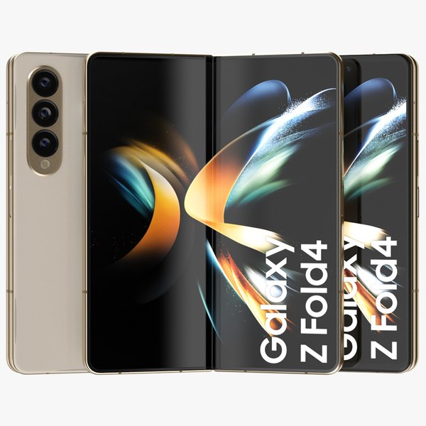 Samsung Galaxy Z Fold 4 Beige 3D model