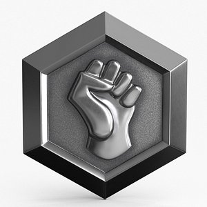 3D model Game Coin Icon Symbol v14