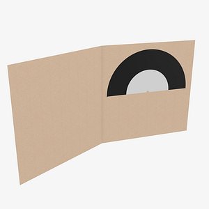 Vinyl record with cover mockup 01