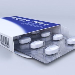 medicine box pills 3d model