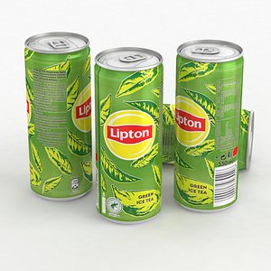 3D model Beverage Can Lipton Ice Green Tea 330ml 2022