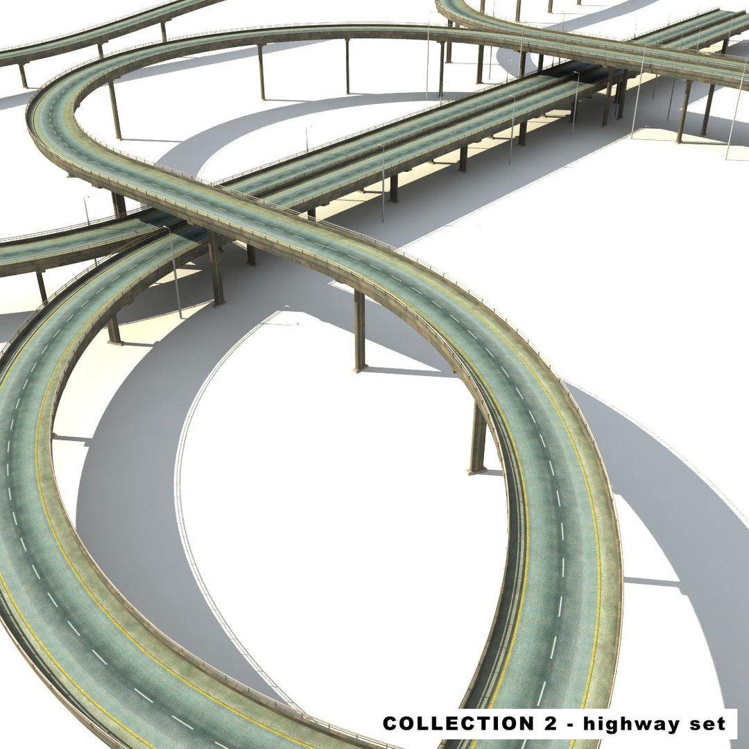 3d roads big highway
