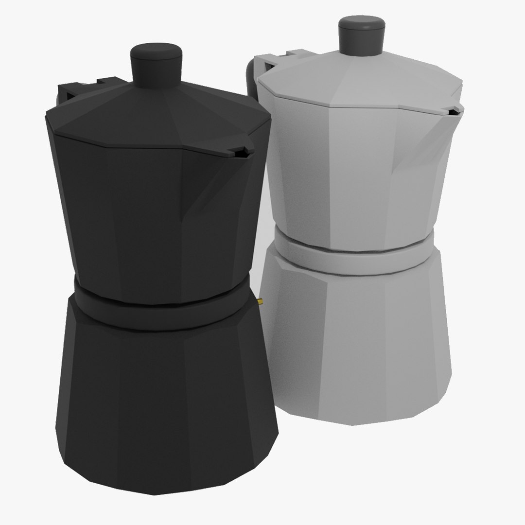 Italian coffee maker model TurboSquid 2028526