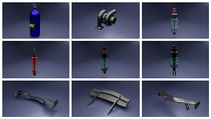 Car Parts Tuning Pack 3D model