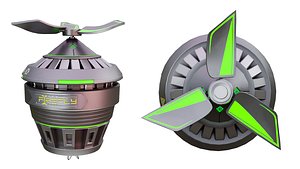 Sci fi grenade 3d model