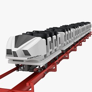 roller coaster train 3d model