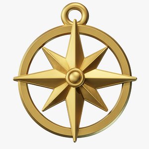 Nautical Compass Pendant 3D model