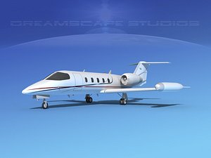 3D learjet 35 business jet