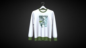 3D model Sweatshirt-FREESTYLE TRAIL In Low Poly