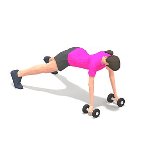 animations exercise woman model