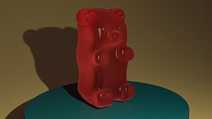 red gummy bear 3D