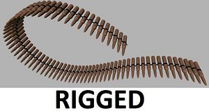 3ds bullet chain belt rigged