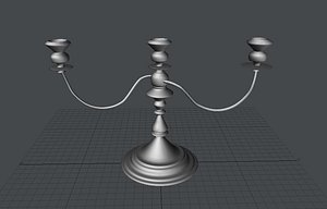 Gothic Candlestick 3D Model $59 - .max .obj .fbx - Free3D
