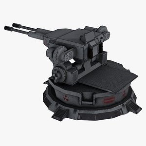 TURRET WEAPON GUN LOW POLY model