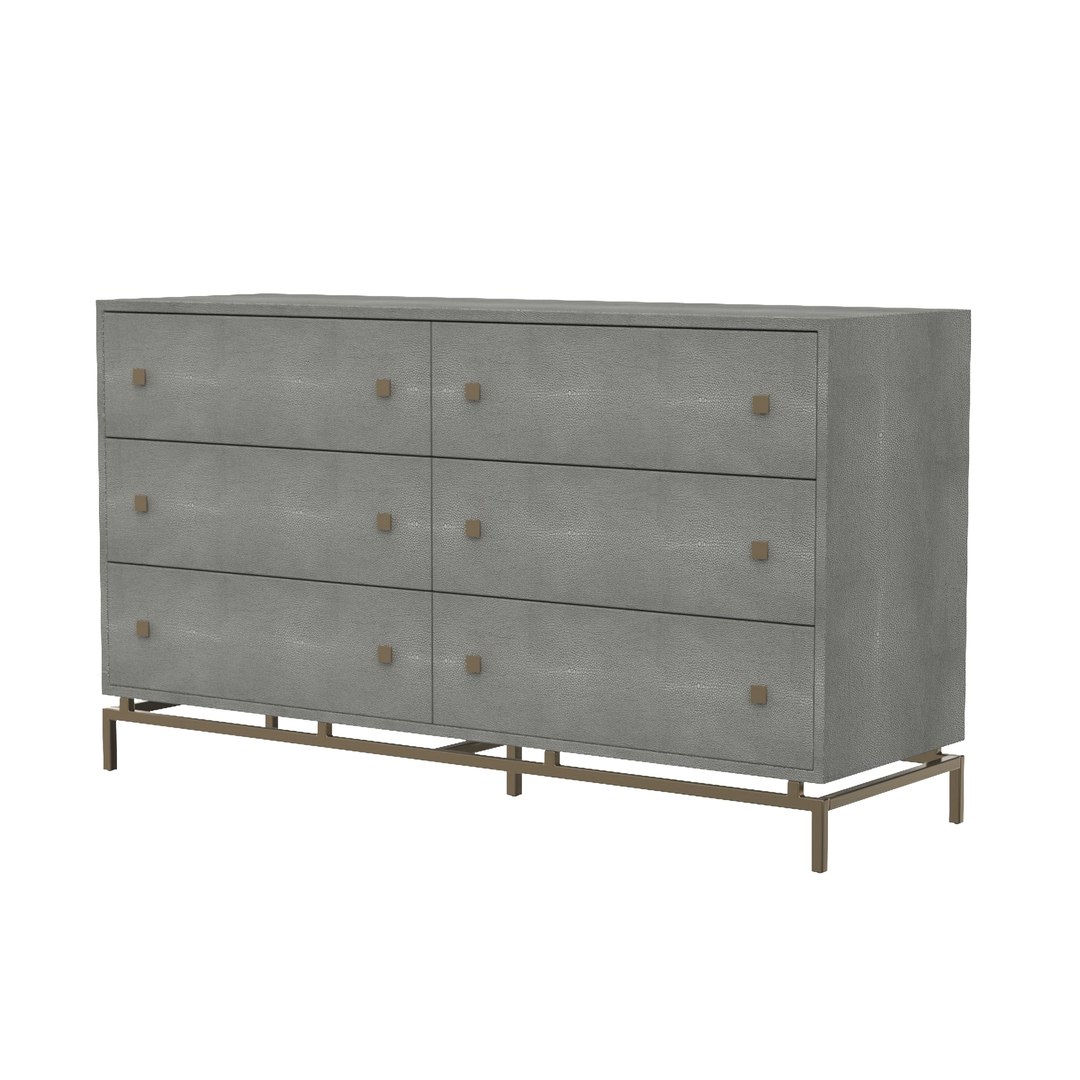 3D Pesce Shagreen 6 Drawer Dresser B44147 Model TurboSquid 2085659
