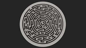 3D round maze Free low-poly 3D model