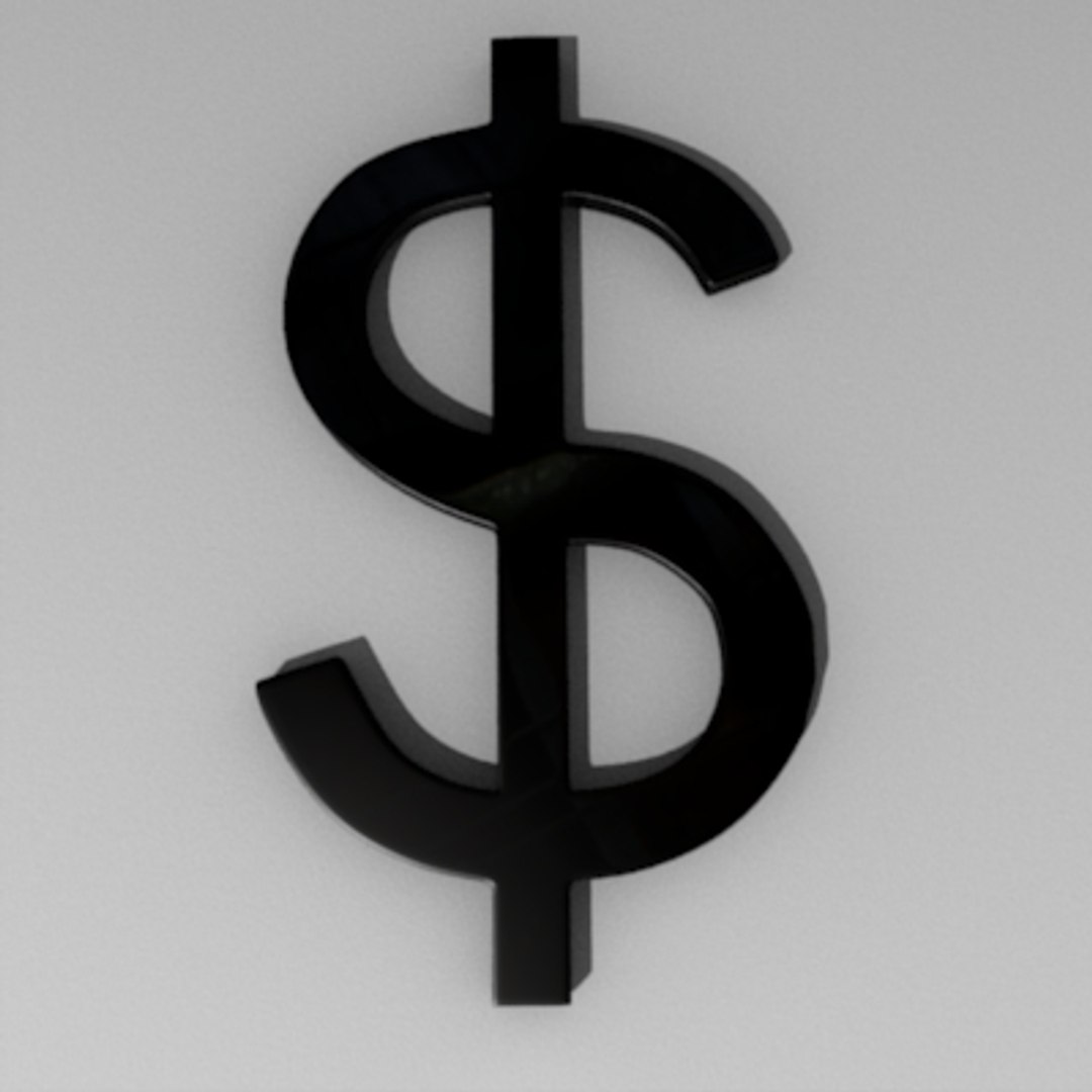 3d Dollar Symbol