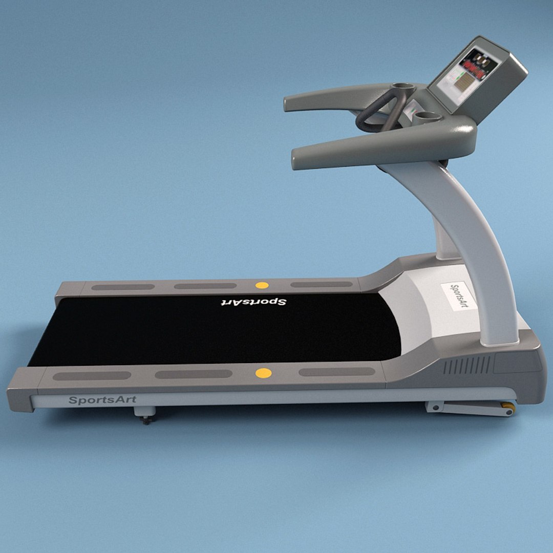 treadmills set modelled 3d model