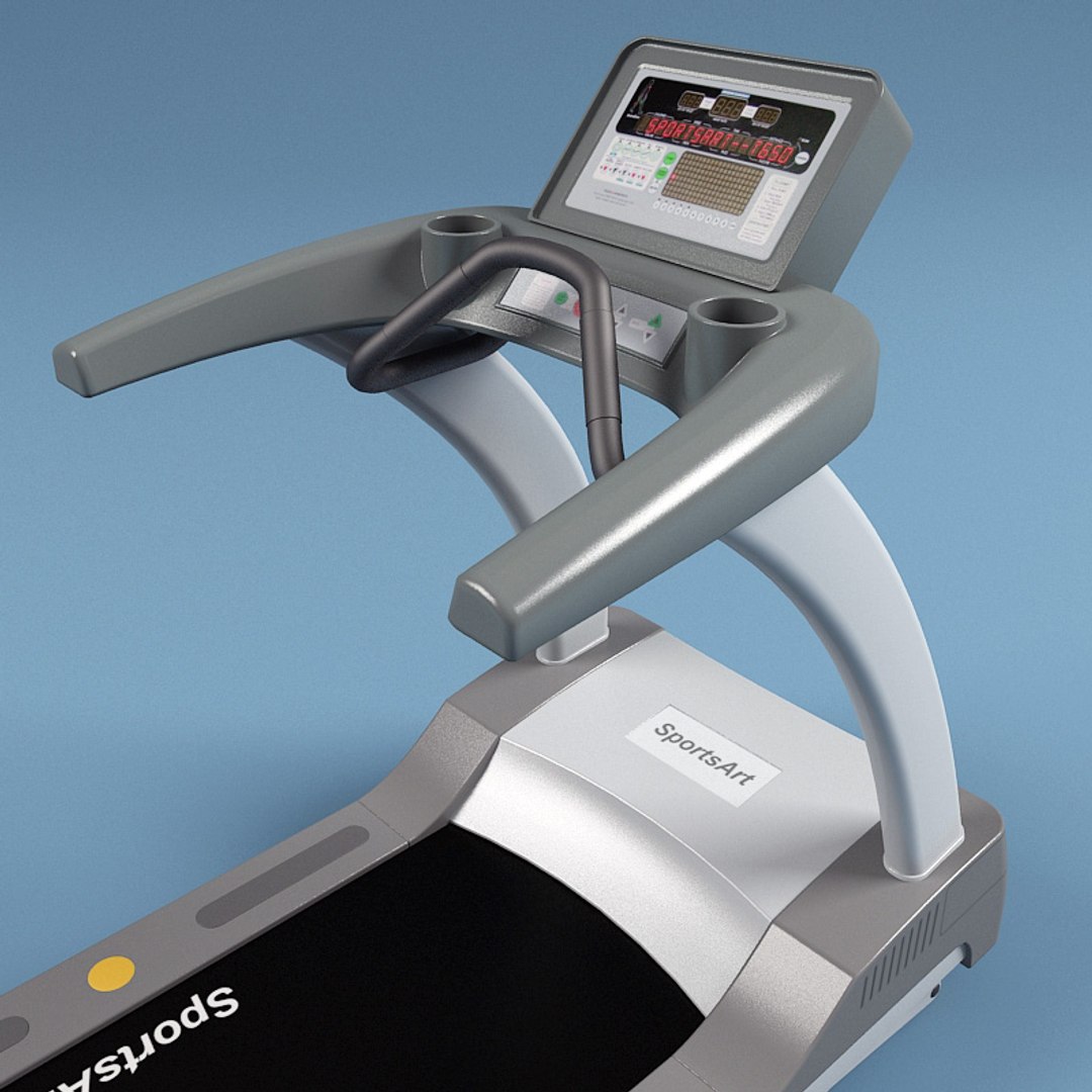 treadmills set modelled 3d model