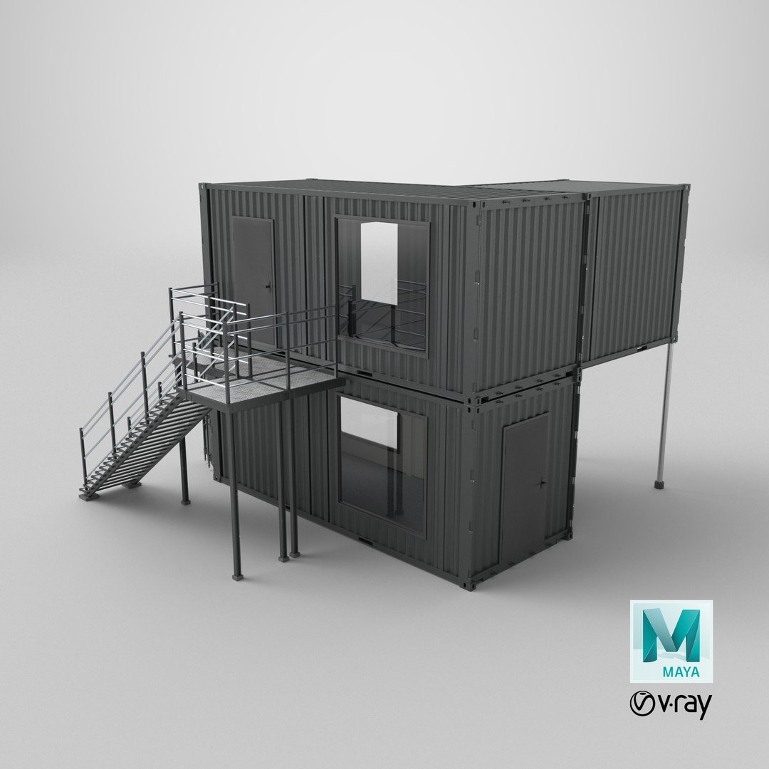 3D Double Storey Black Container Building model https://p.turbosquid.com/ts-thumb/5O/Aq2Zlt/7h/stemcell_maya_vray_render/png/1731665596/1920x1080/fit_q87/ce7611a691d9fd5ddc8703469869d335005d09c1/stemcell_maya_vray_render.jpg