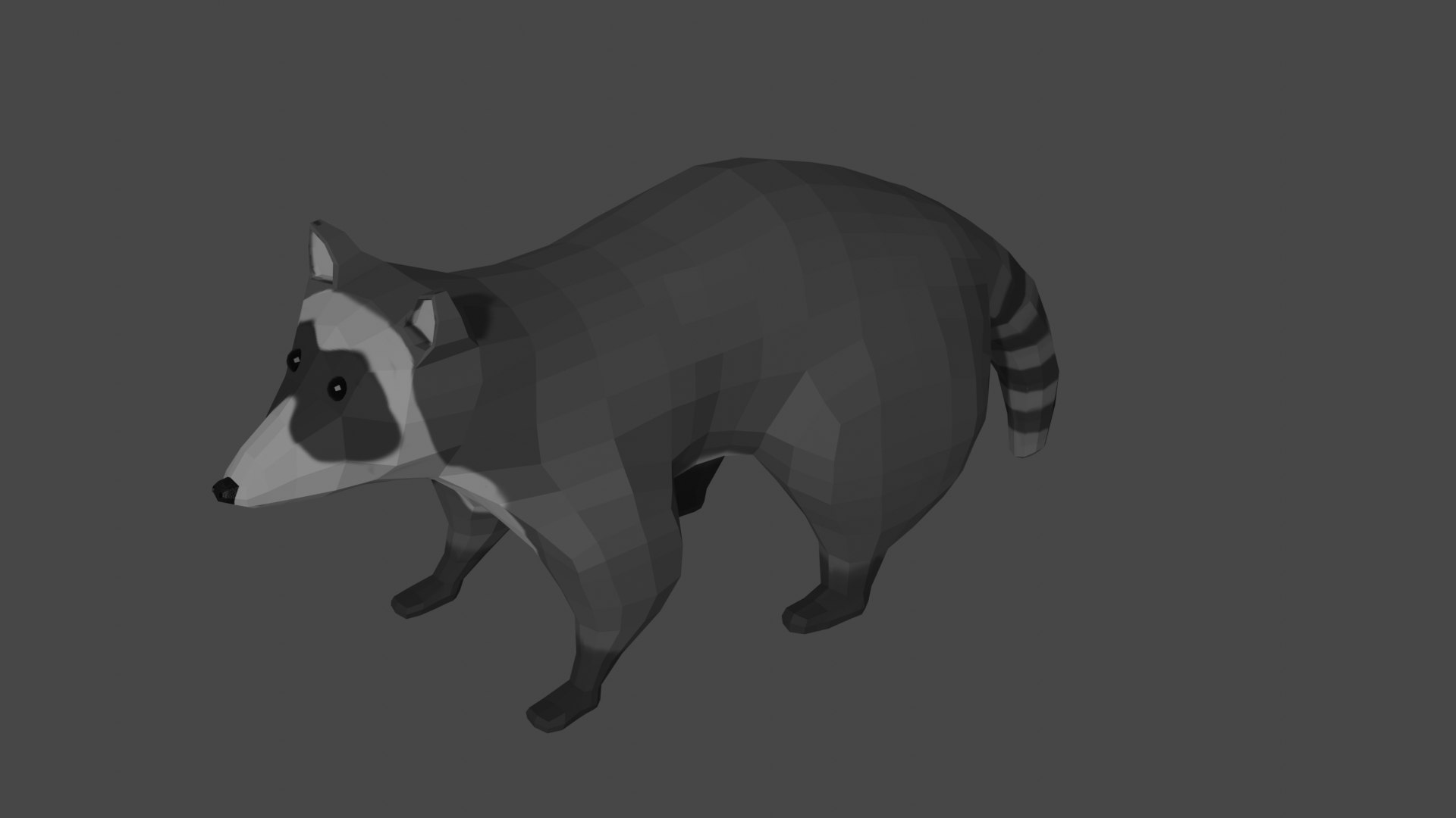 3D LowPoly Raccoon - TurboSquid 2036044