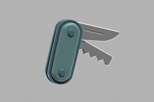 Pocket Knife Cartoon 3D model
