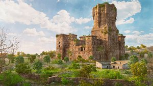 Castle of Belalcazar environment 3D model