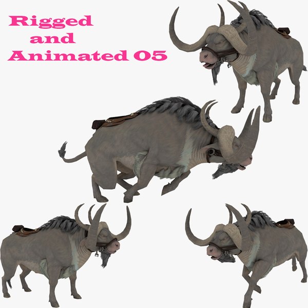 3D модель Buffalo Rigged и анимированный - TurboSquid 1743073