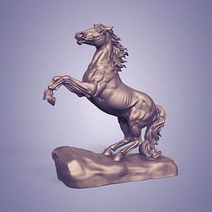 Horse Statue - Figurine -- 3D Print Ready -- Original Design