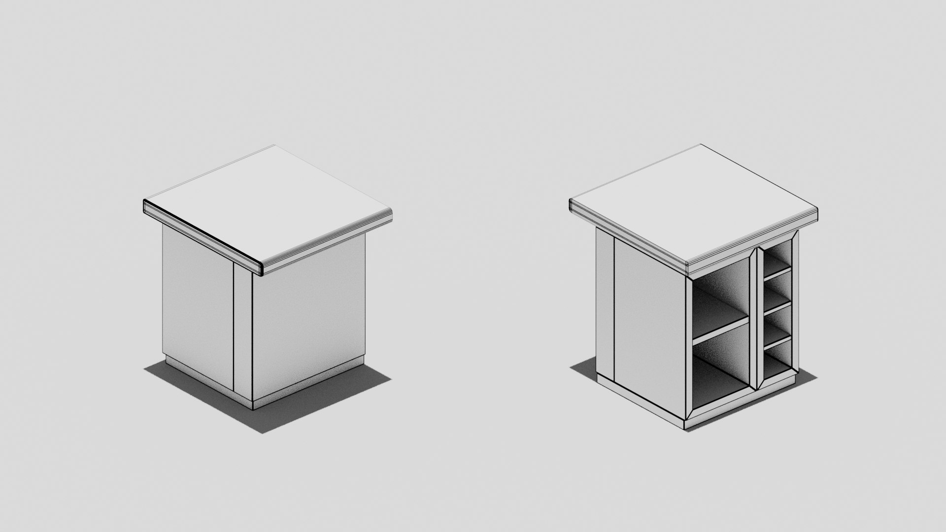Japanese Furniture Kit Counter 5 Of 7 End Piece A 3D TurboSquid 1939572
