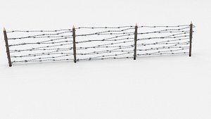 3D barbed wire obstacle model
