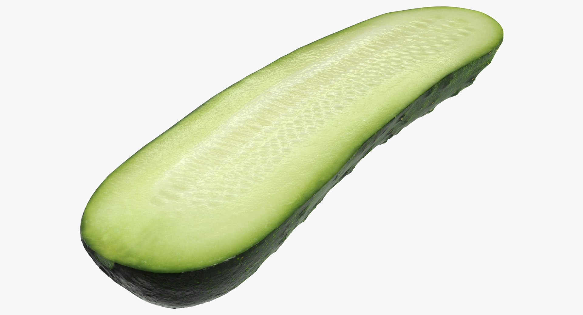 Cucumber Half 3D Model 3D model preview