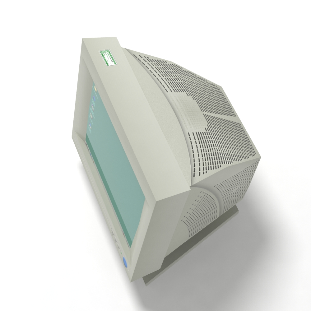 3d Model Of Crt Monitor 0344