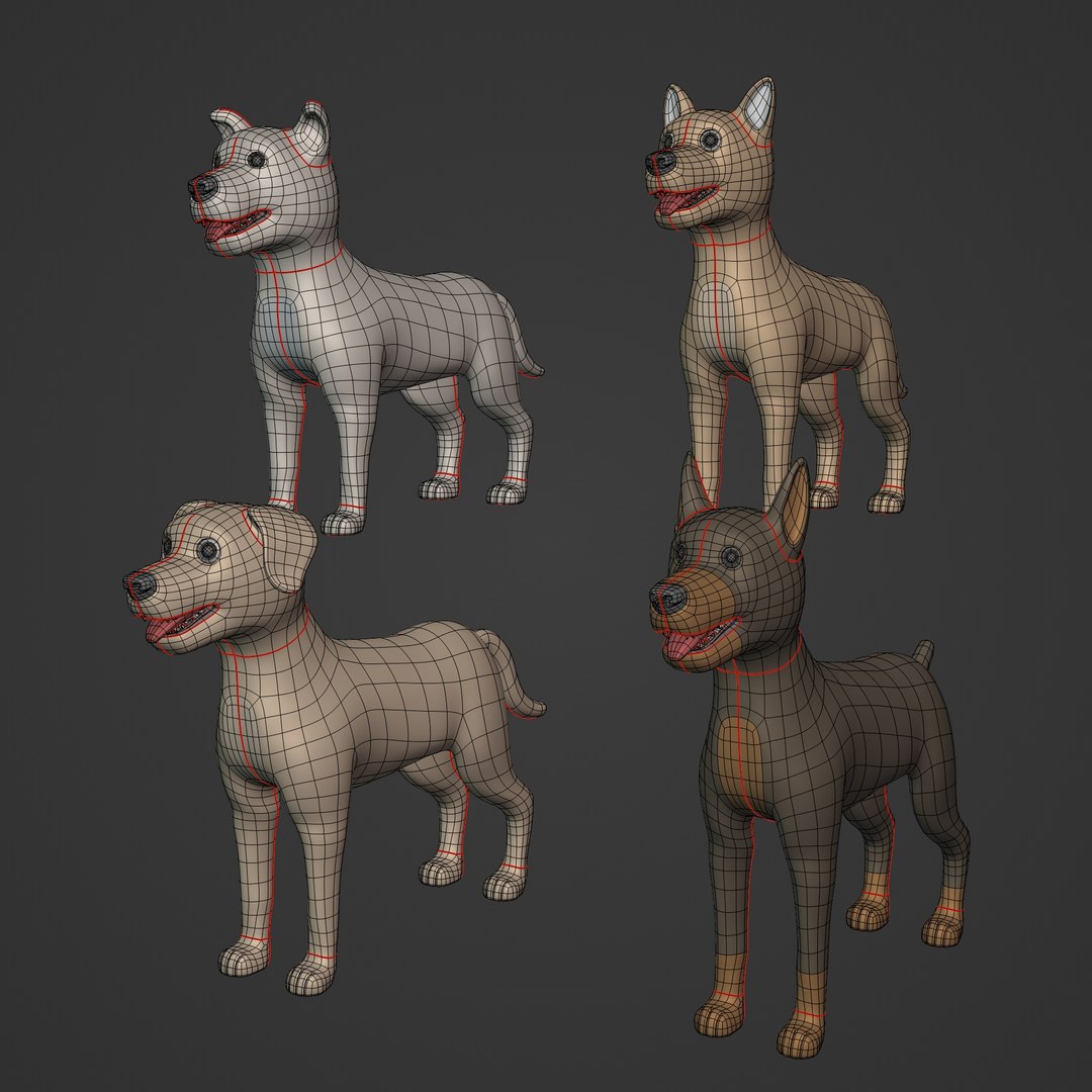 3D Cartoon Dog model - TurboSquid 2042195