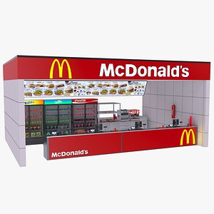 Fast Food McDonalds Counter 3D model