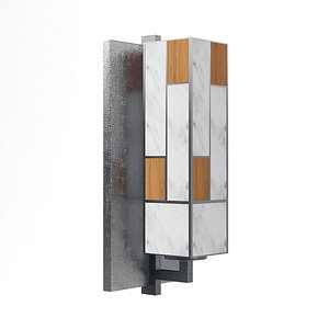 Stained Glass Exterior Lamp 3D Model