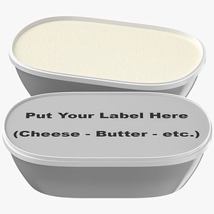 3D model editable food container