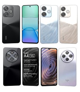 3D model Xiaomi Redmi 13x and Xiaomi Redmi A4 5G All Colors
