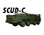 Lançador de mísseis Hwasong-6 SCUD-C de baixo poli