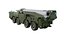 Lançador de mísseis Hwasong-6 SCUD-C de baixo poli
