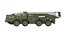 Lançador de mísseis Hwasong-6 SCUD-C de baixo poli