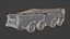 Lançador de mísseis Hwasong-6 SCUD-C de baixo poli