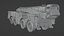 Lançador de mísseis Hwasong-6 SCUD-C de baixo poli