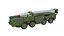 Lançador de mísseis Hwasong-6 SCUD-C de baixo poli