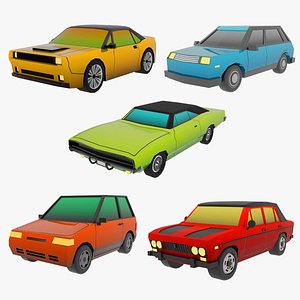 Collection of Low Poly cars model