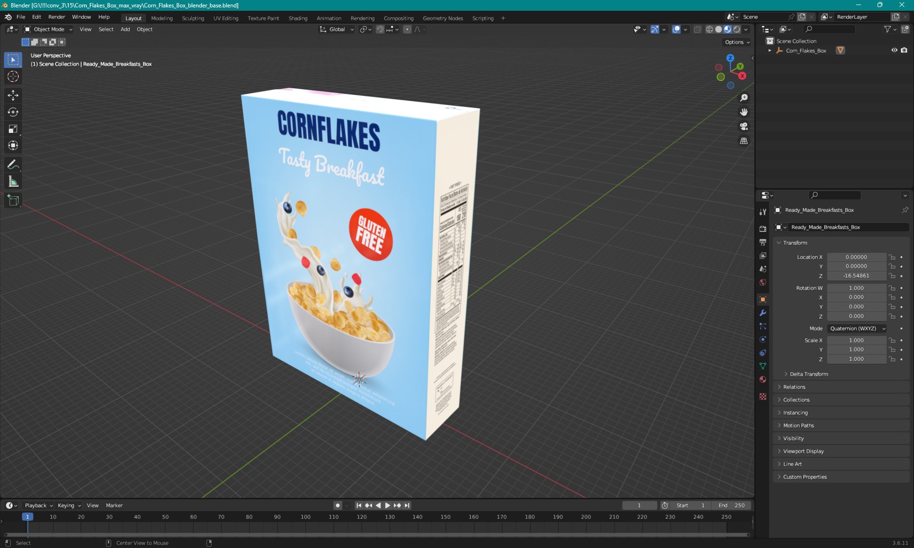 Corn Flakes Box Model - TurboSquid 2346152