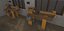 stanza del lavoro - aula scolastica e oggetti di scena